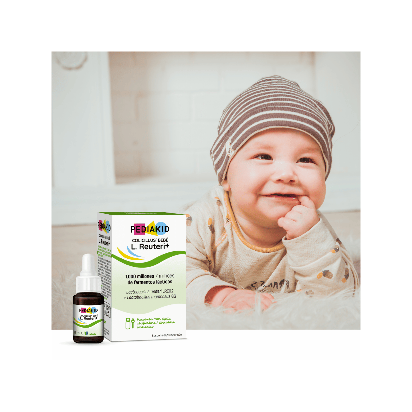 Colicillus® bebé L. Reuteri + | Complemento Alimenticio con Lactobacillus para Bebés