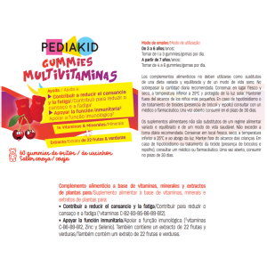 Gummies Multivitaminas - Complemento Alimenticio para Niños Gummies Multivitaminas - Complemento Alimenticio para Niños