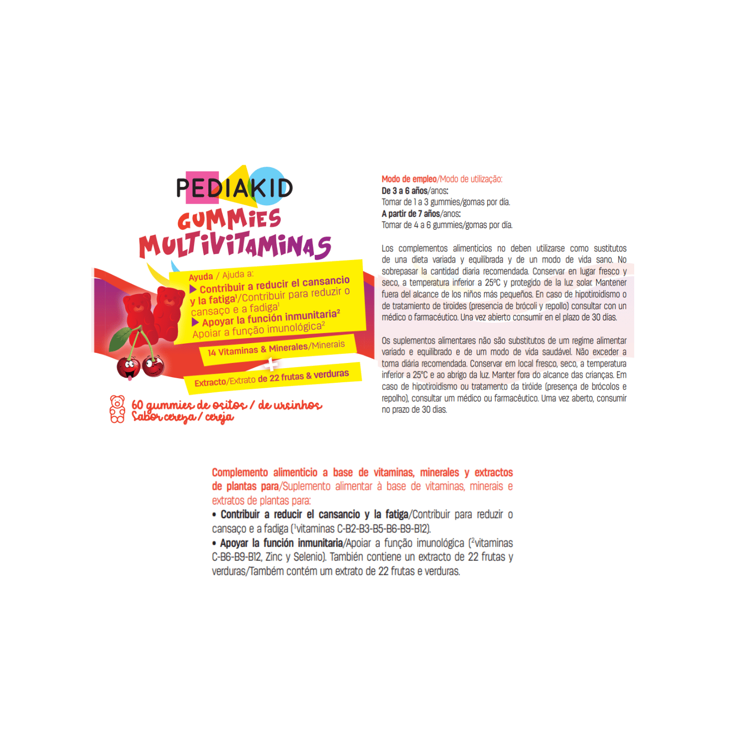 Gummies Multivitaminas - Complemento Alimenticio para Niños