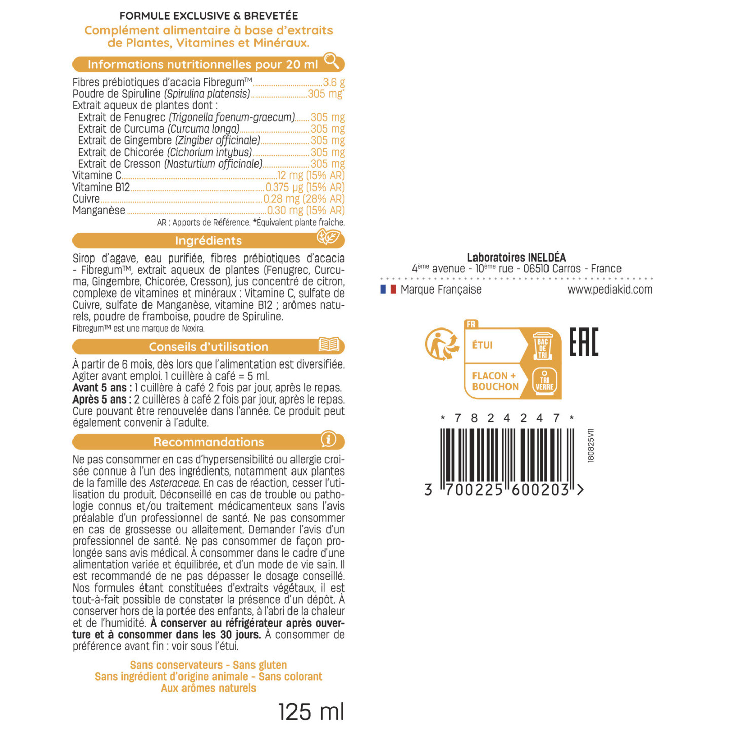 PEDIAKID® A-Petit - Jarabe para niños