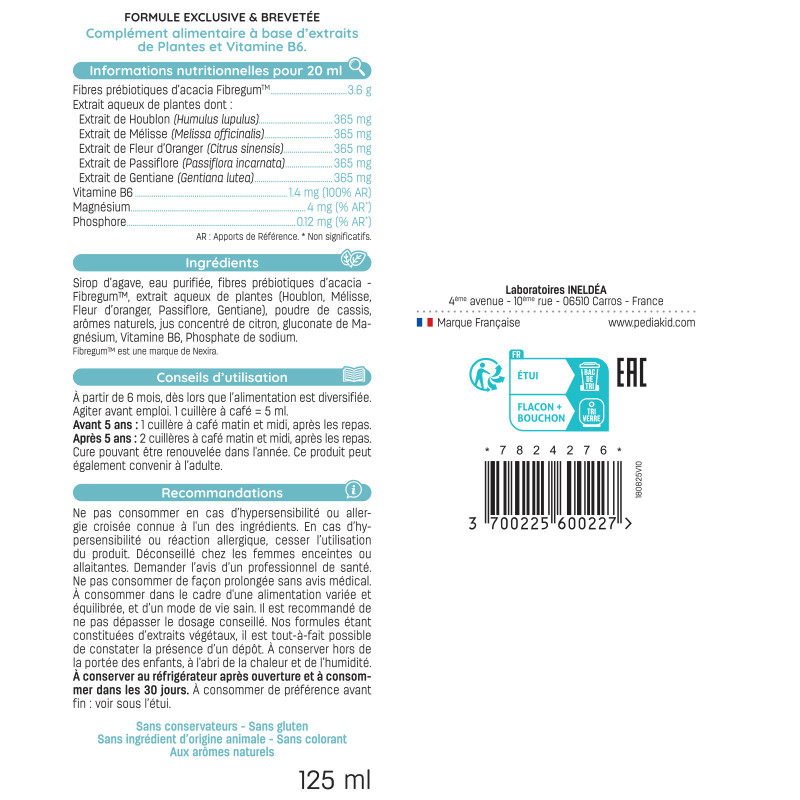 PEDIAKID® Sistema Nerviso- Jarabe para niños