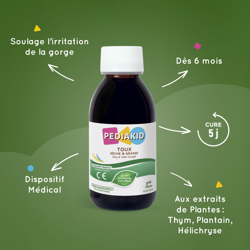 PEDIAKID® Tos Seca y Productiva - Jarabe para niños